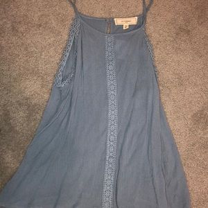 Blue spaghetti strapped tank top never worn!!